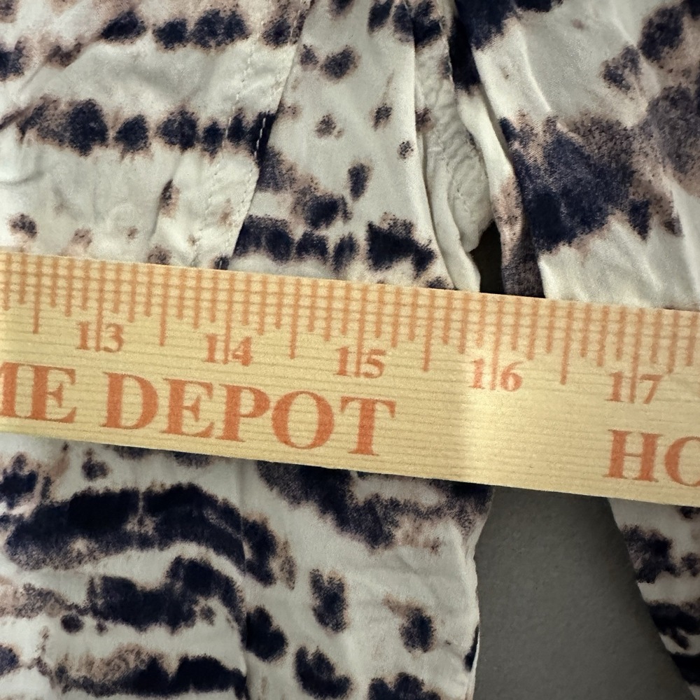 Velvet Heart Button Down Shirt Womens Small White Tie Dye Rayon - Picture 4 of 8